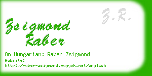 zsigmond raber business card